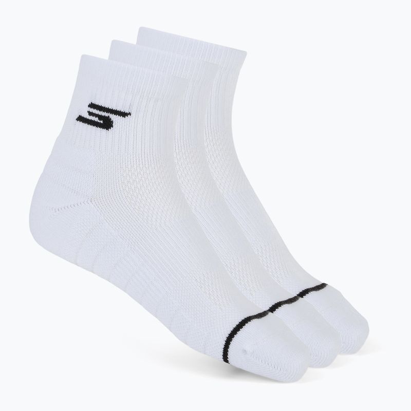 Vyriškos kojinės SKECHERS 1/2 Terry Qtr Crew 3 poros white traditional