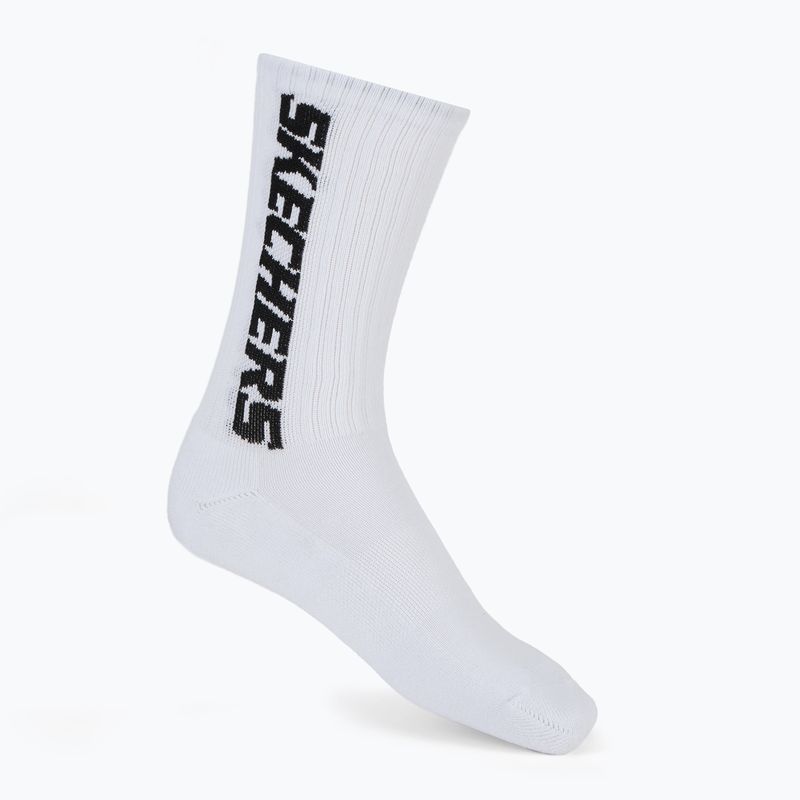 Vyriškos kojinės SKECHERS 1/2 Terry Crew 3 poros white/black 2