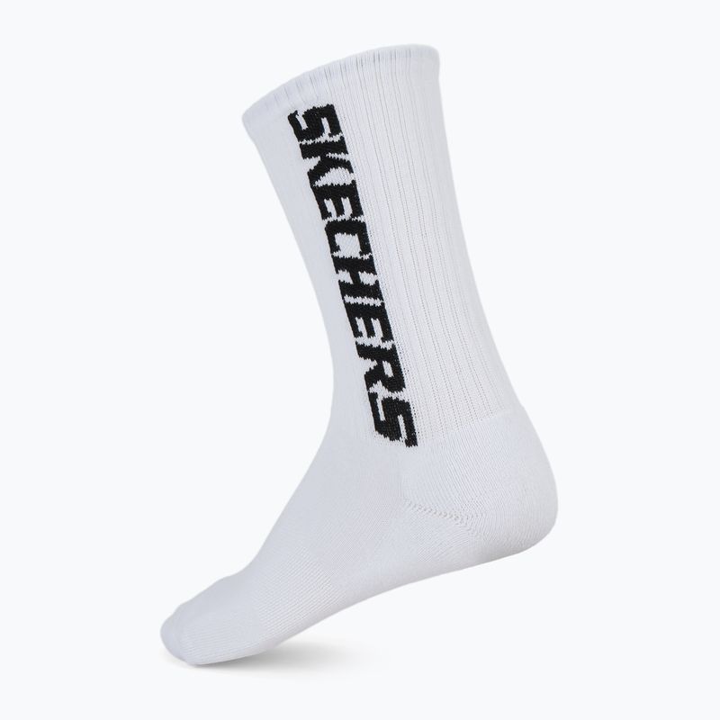 Vyriškos kojinės SKECHERS 1/2 Terry Crew 3 poros white/black 3