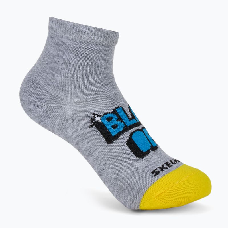 Vaikiškos kojinės SKECHERS Non Terry High Qtr Crew 6 poros grey/grey 4