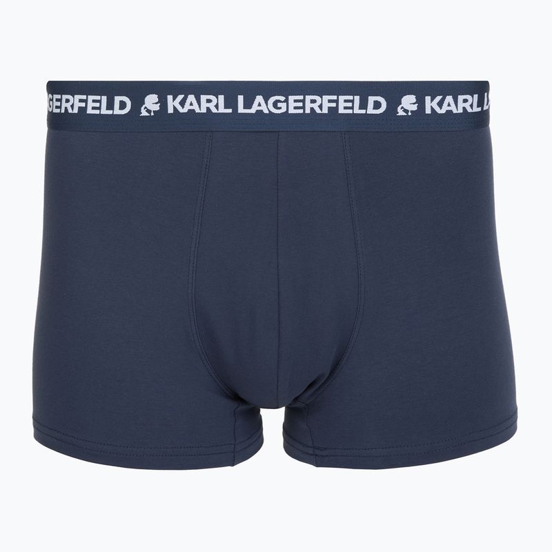 Vyriškos trumpikės KARL LAGERFELD Logo Trunk Multiband 3 poros dark sea/indigo/blue 3