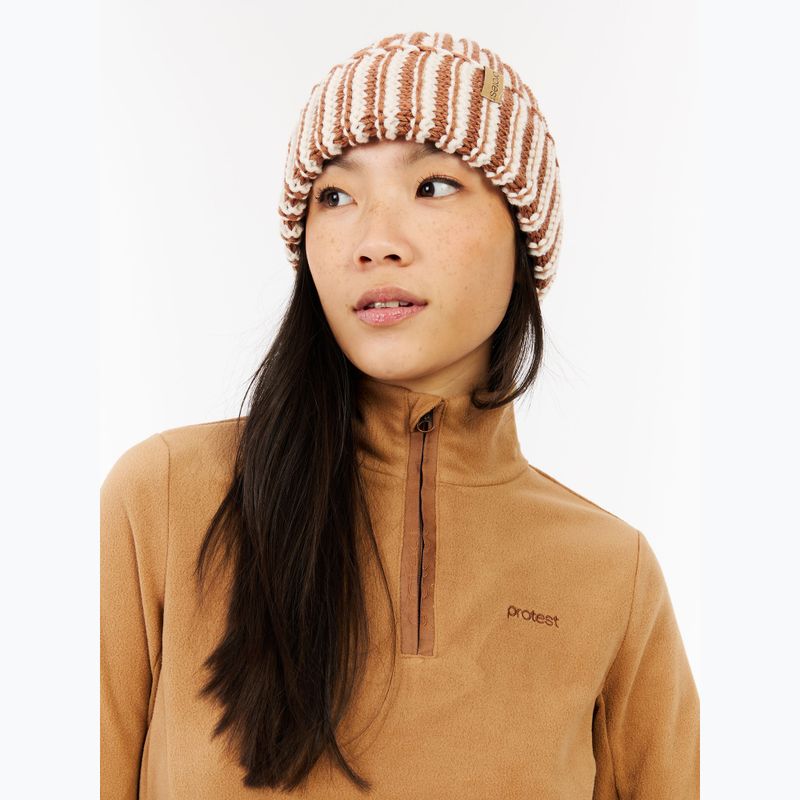 Moteriškas džemperis Protest PRTRemutez 1/4 Zip Active teddy brown 7