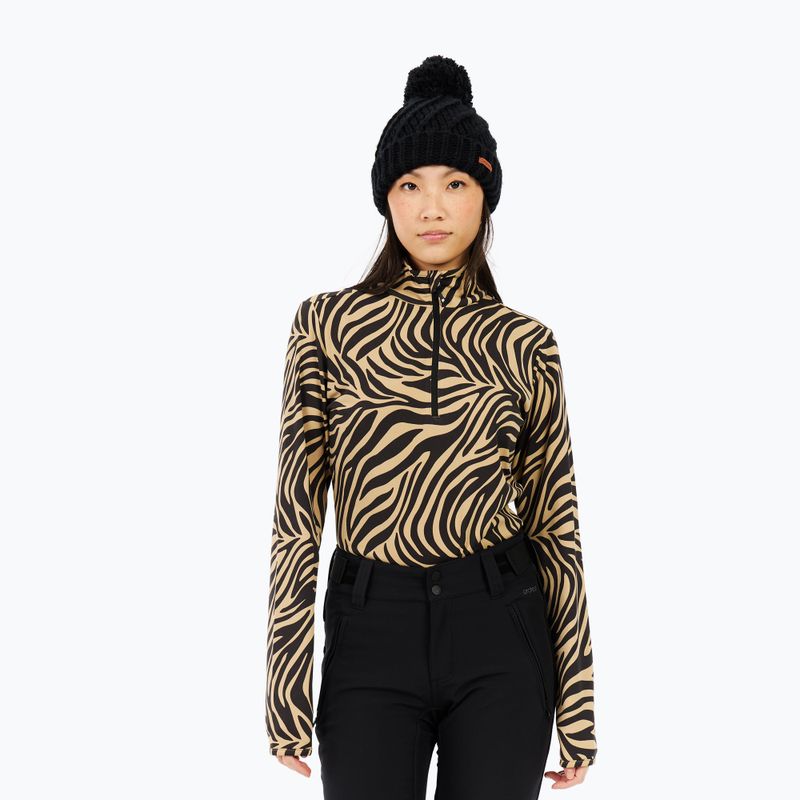 Moteriškas džemperis Protest PRTEsher 1/4 Zip Active bamboo beige 4