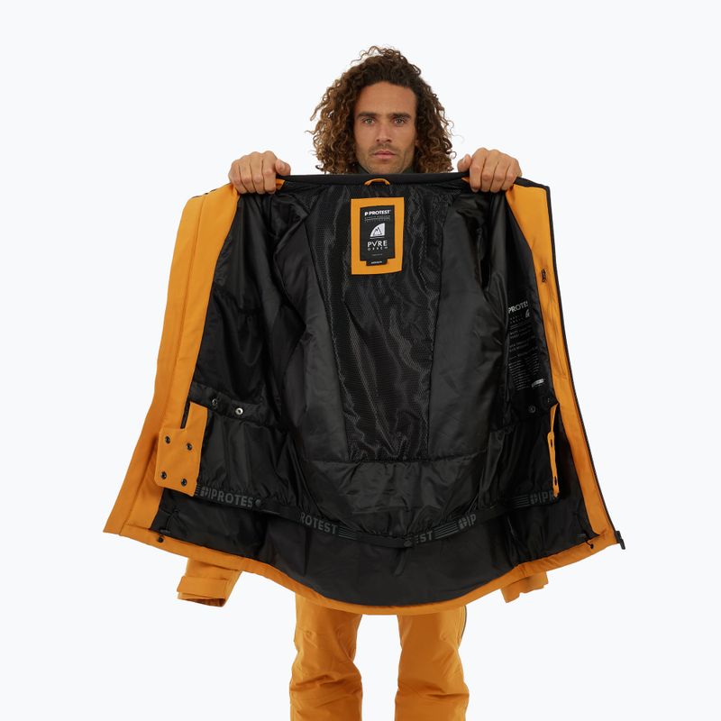 Vyriška snieglentės striukė Protest PRTTimothy caramel yellow 8