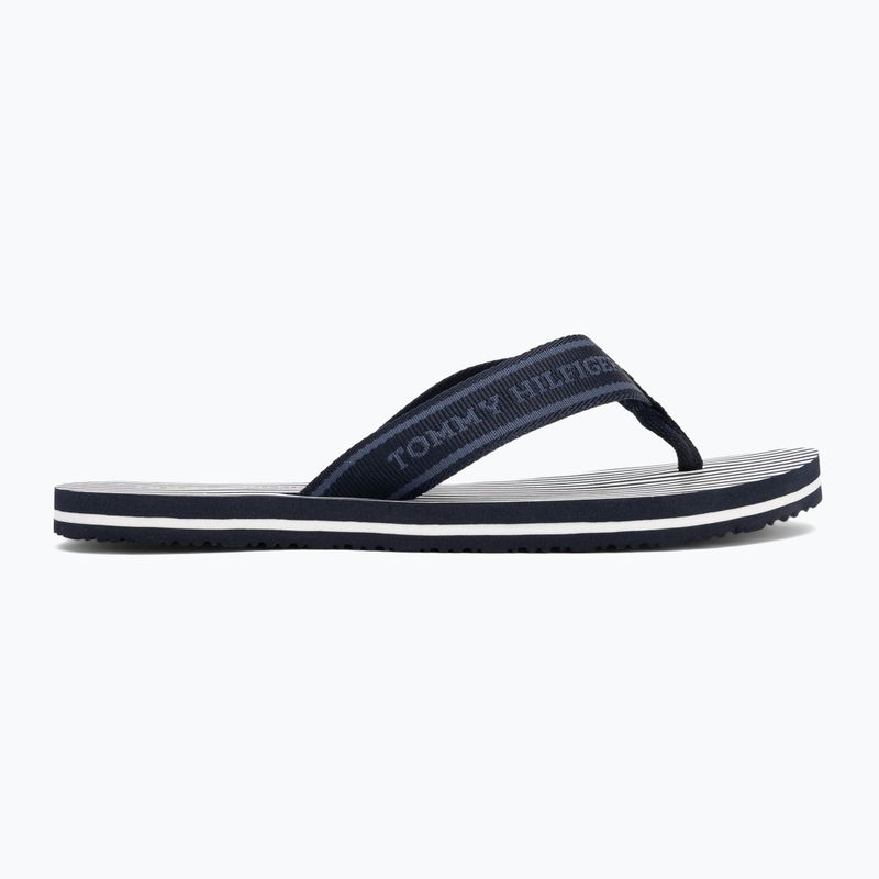 Moteriškos šlepetės per pirštą Tommy Hilfiger Stripes Beach Sandal space blue 2