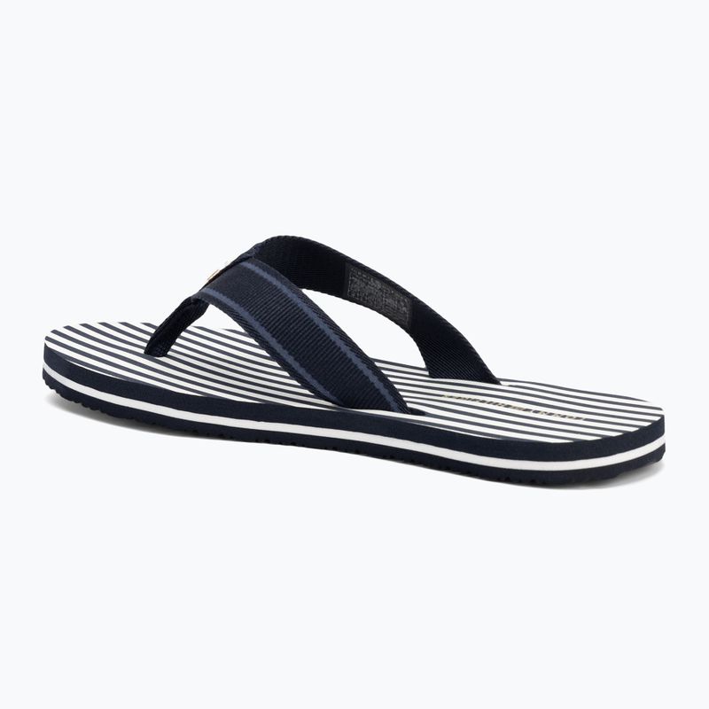 Moteriškos šlepetės per pirštą Tommy Hilfiger Stripes Beach Sandal space blue 3