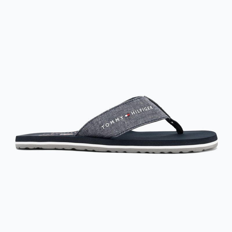 Vyriškos šlepetės per pirštą Tommy Hilfiger Chambray Beach Sandal desert sky 2