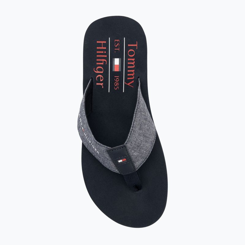 Vyriškos šlepetės per pirštą Tommy Hilfiger Chambray Beach Sandal desert sky 5