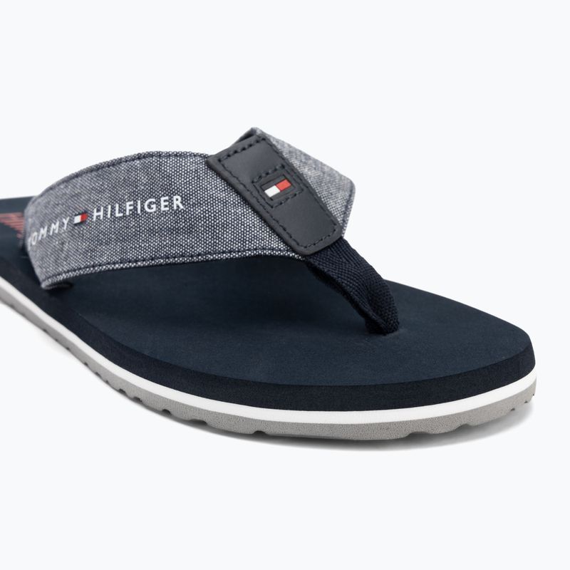 Vyriškos šlepetės per pirštą Tommy Hilfiger Chambray Beach Sandal desert sky 7