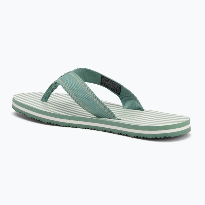 Moteriškos šlepetės per pirštą Tommy Hilfiger Stripes Beach Sandal charming green 3
