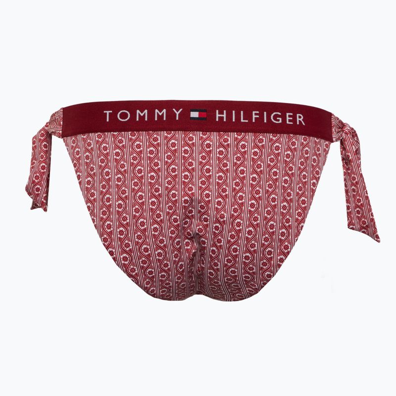 Maudymosi kostiumėlio apačia Tommy Hilfiger Cheeky Side Tie Bikini Print floral stripe regatta red 2