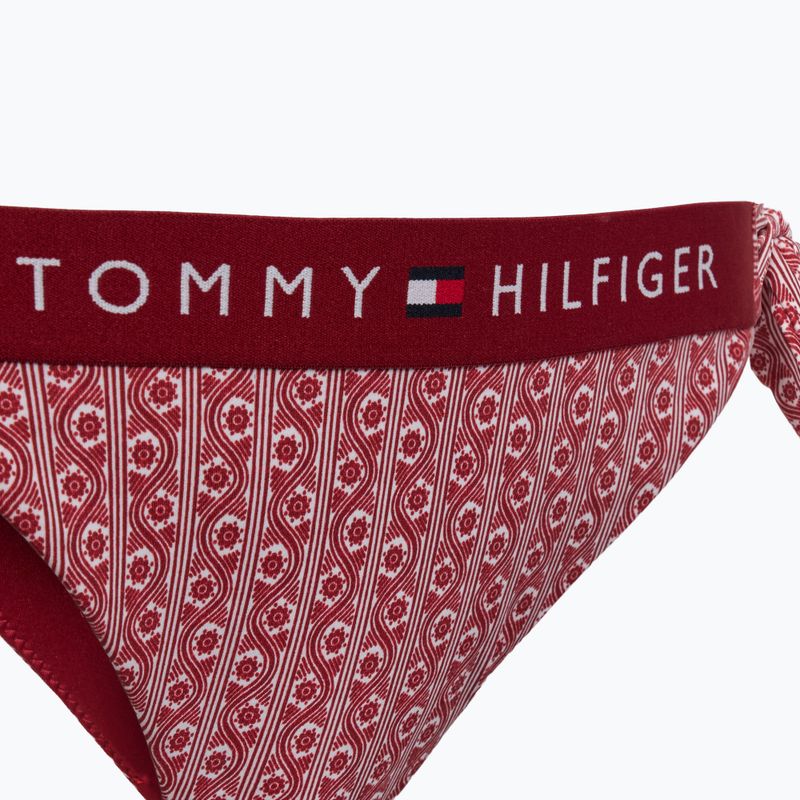 Maudymosi kostiumėlio apačia Tommy Hilfiger Cheeky Side Tie Bikini Print floral stripe regatta red 3