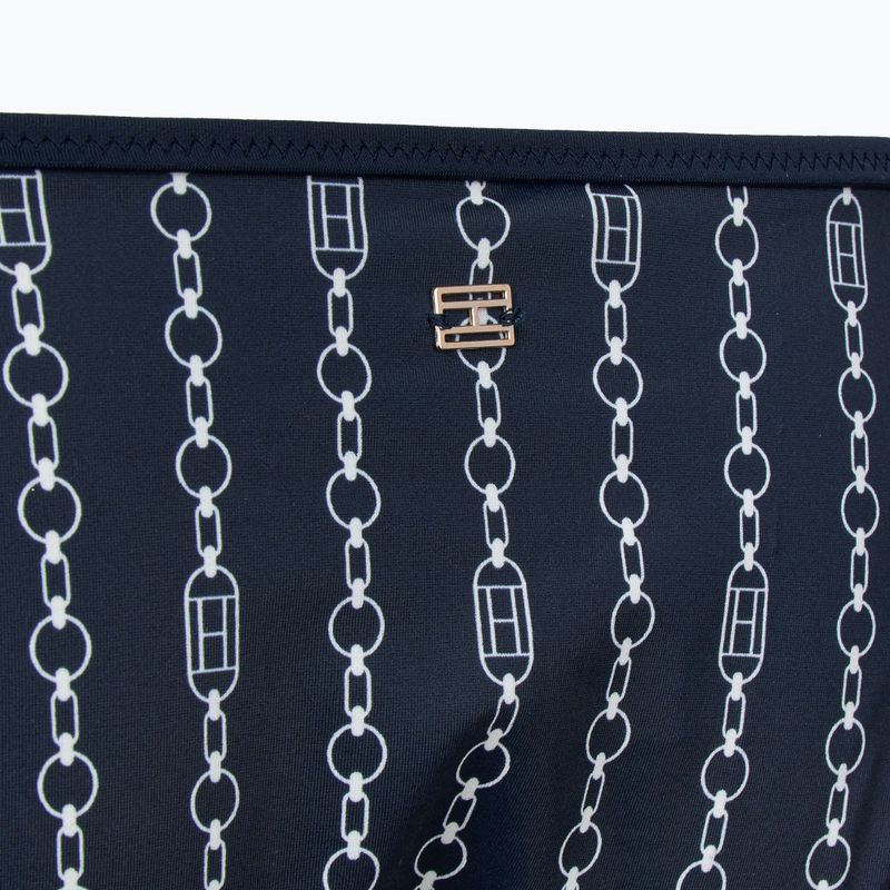 Maudymosi kostiumėlio apačia Tommy Hilfiger Cheeky String Side Tie Print flag chain dark night navy 3