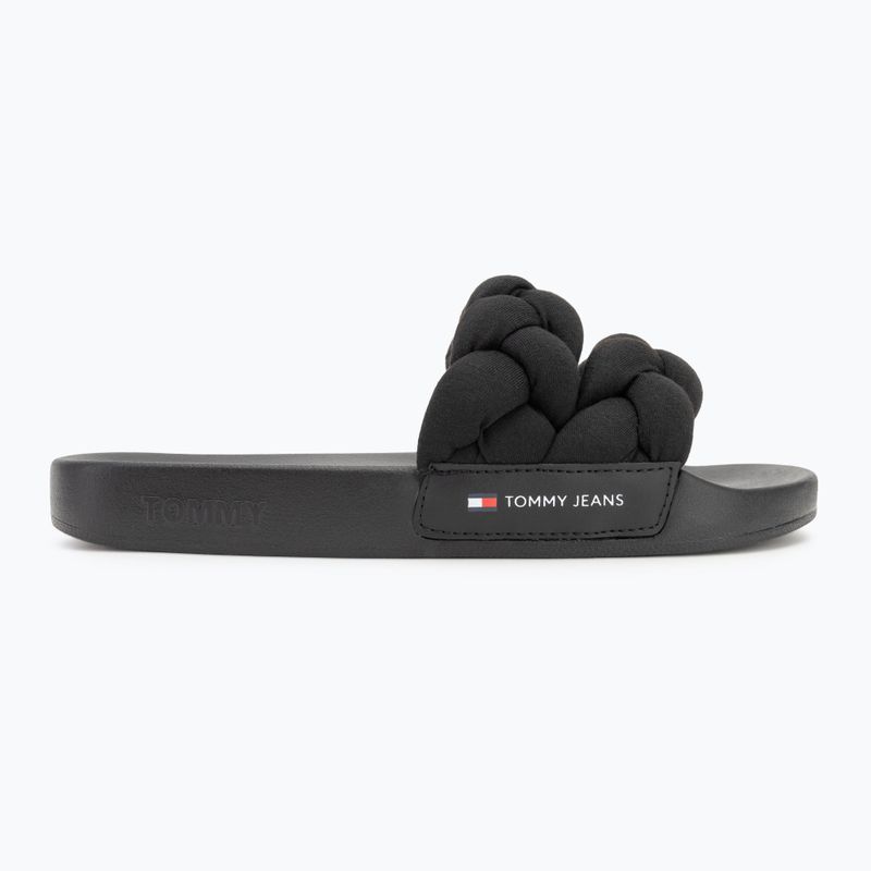 Moteriškos šlepetės Tommy Jeans Braided Slide frozen black 2