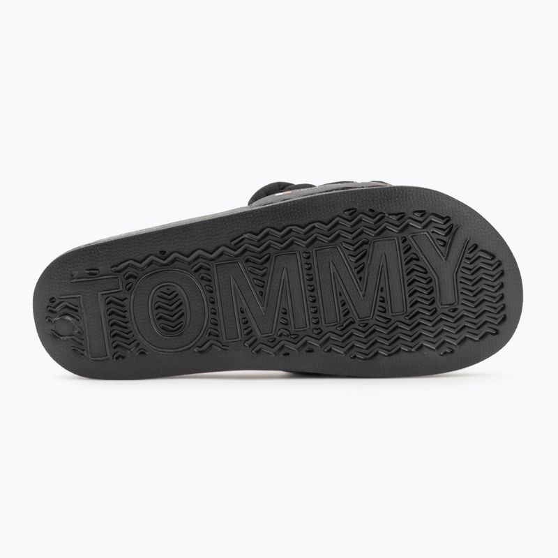 Moteriškos šlepetės Tommy Jeans Braided Slide frozen black 4