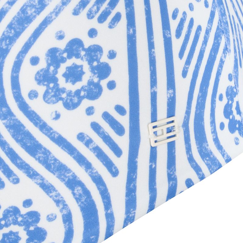 Moteriškas vientisas maudymosi kostiumėlis Tommy Hilfiger Straight Neck Print floral stripe blue spell 4