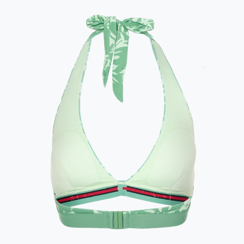 Maudymosi kostiumėlio viršus Tommy Hilfiger Halter Rp Print floral tropic aop fort green 2