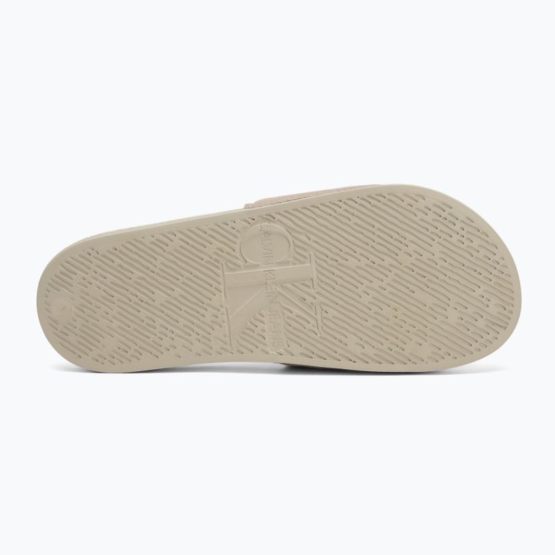 Vyriškos šlepetės Calvin Klein YM0YM01271 Slide Monogram Cv eggshell/atmosphere 4