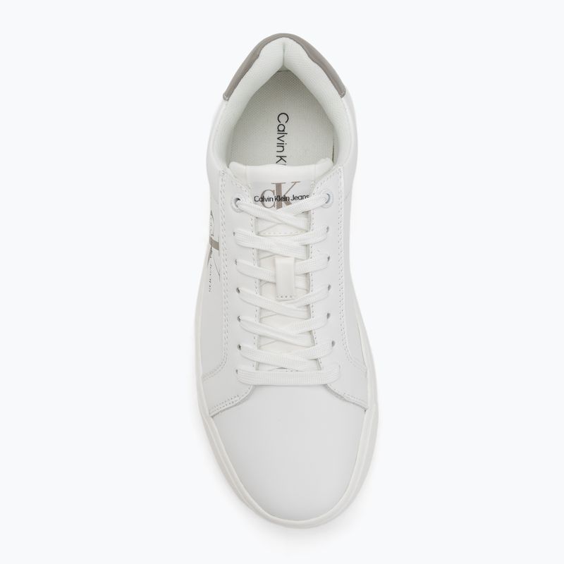 Vyriški batai Calvin Klein YM0YM00681 Chunky Cupsole Monologo Lth triple bright white/rock ridge 5
