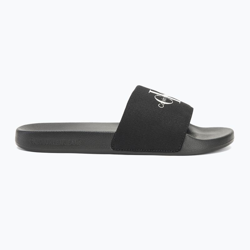 Vyriškos šlepetės Calvin Klein YM0YM01271 Slide Monogram Cv black/bright white 2