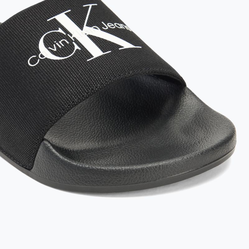 Vyriškos šlepetės Calvin Klein YM0YM01271 Slide Monogram Cv black/bright white 7
