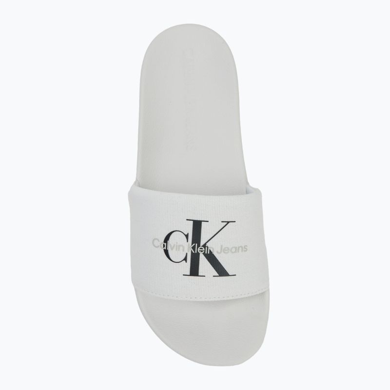 Vyriškos šlepetės Calvin Klein YM0YM01271 Slide Monogram Cv bright white/black 5