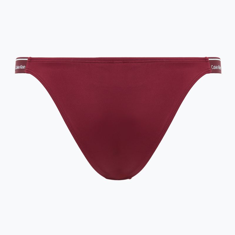 Maudymosi kostiumėlio apačia Calvin Klein KW0KW02732 Curved Delta Bikini plum glaze 2