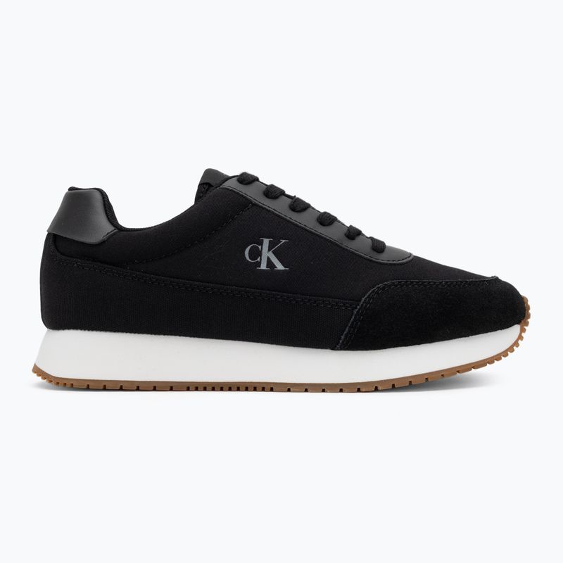 Moteriški batai Calvin Klein YW0YW01888 Retro Runner Low Laceup Canvas black/bright white 2
