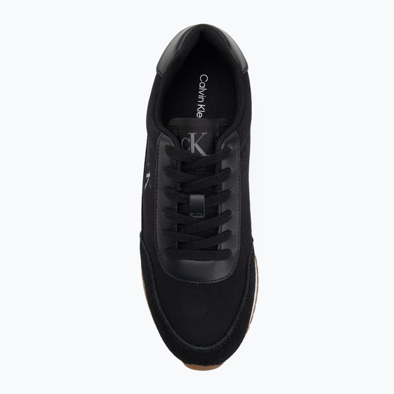 Moteriški batai Calvin Klein YW0YW01888 Retro Runner Low Laceup Canvas black/bright white 5
