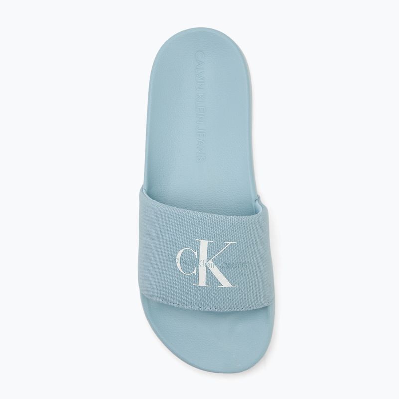 Moteriškos šlepetės Calvin Klein YW0YW01835 Slide Monogram Wn triple cloud blue 5