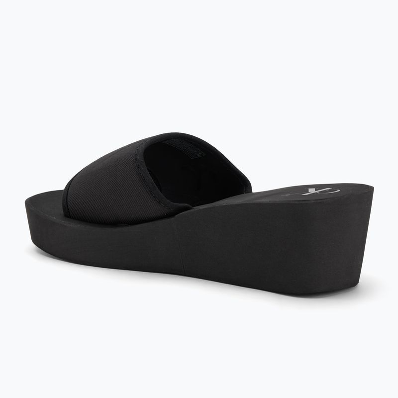 Moteriškos šlepetės Calvin Klein YW0YW01725 Beach Wedge Slide Canvas triple black 3
