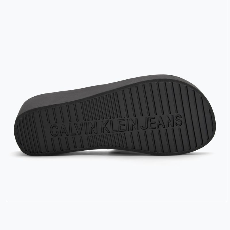 Moteriškos šlepetės Calvin Klein YW0YW01725 Beach Wedge Slide Canvas triple black 4