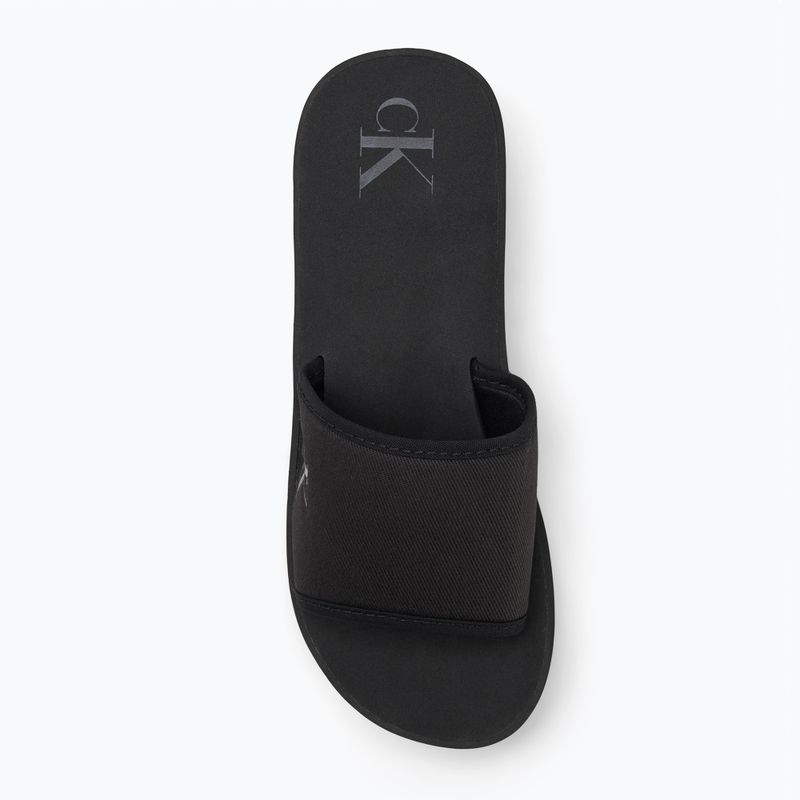 Moteriškos šlepetės Calvin Klein YW0YW01725 Beach Wedge Slide Canvas triple black 5