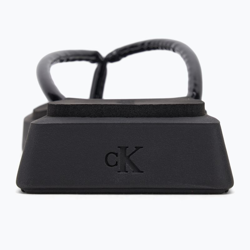 Moteriškos šlepetės per pirštą Calvin Klein YW0YW01716 Sq Low Wedge Sandal Stitch triple black 6