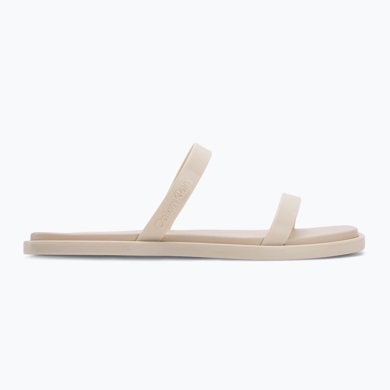 Moteriškos šlepetės Calvin Klein HW0HW02417 Double Bar Slide - Jelly turtle dove 2