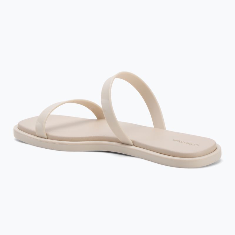 Moteriškos šlepetės Calvin Klein HW0HW02417 Double Bar Slide - Jelly turtle dove 3