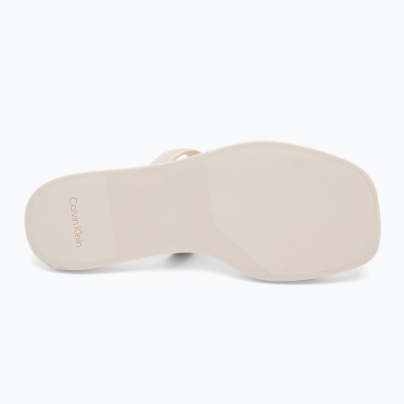 Moteriškos šlepetės Calvin Klein HW0HW02417 Double Bar Slide - Jelly turtle dove 4
