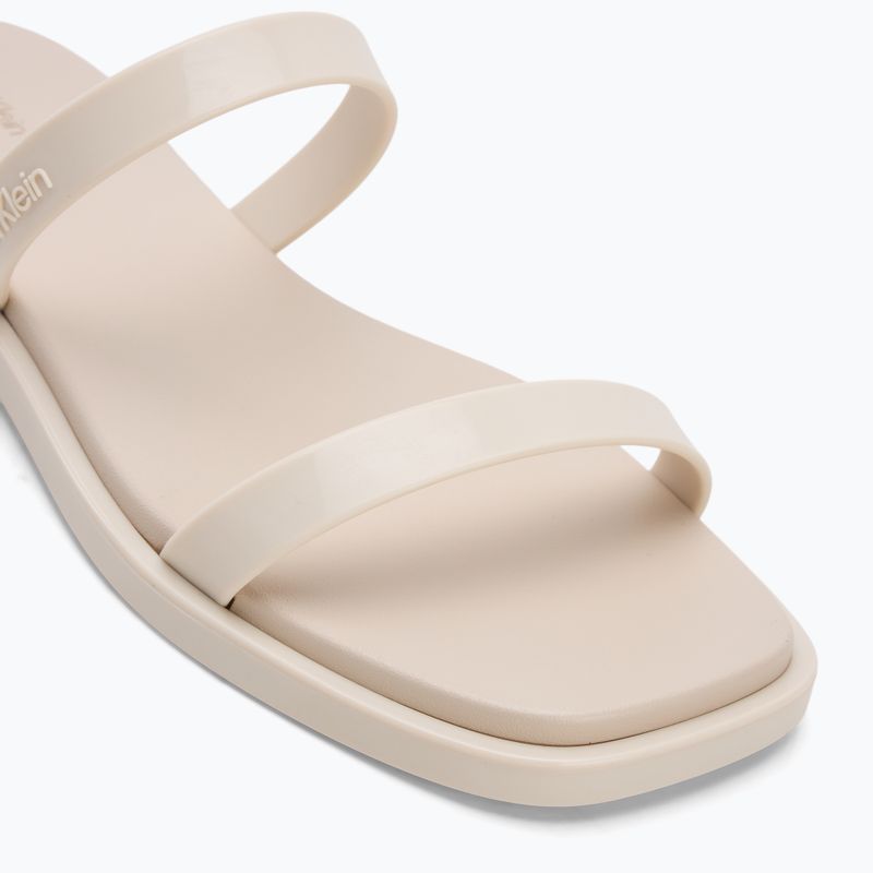 Moteriškos šlepetės Calvin Klein HW0HW02417 Double Bar Slide - Jelly turtle dove 7