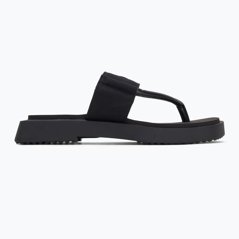 Moteriškos šlepetės per pirštą Calvin Klein YW0YW01717 Sq Low Wedge Sandal Rope triple black 2