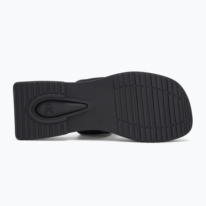 Moteriškos šlepetės per pirštą Calvin Klein YW0YW01717 Sq Low Wedge Sandal Rope triple black 4