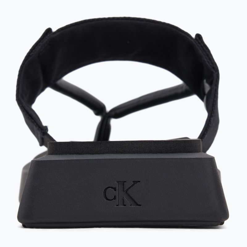 Moteriškos šlepetės per pirštą Calvin Klein YW0YW01717 Sq Low Wedge Sandal Rope triple black 6