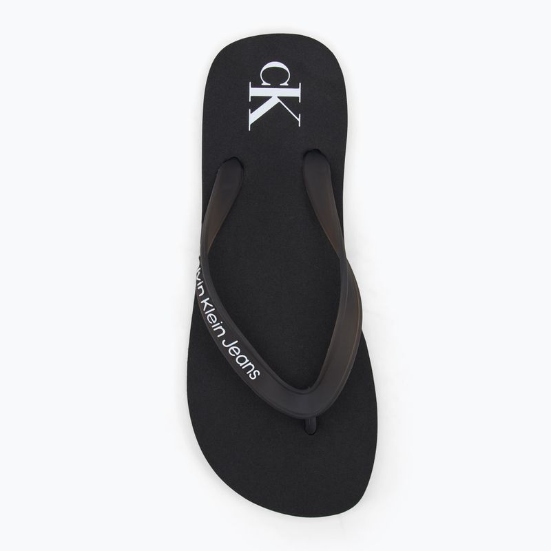 Moteriškos šlepetės per pirštą Calvin Klein YW0YW01829 Beach Sandal Transparent Tpu black 5