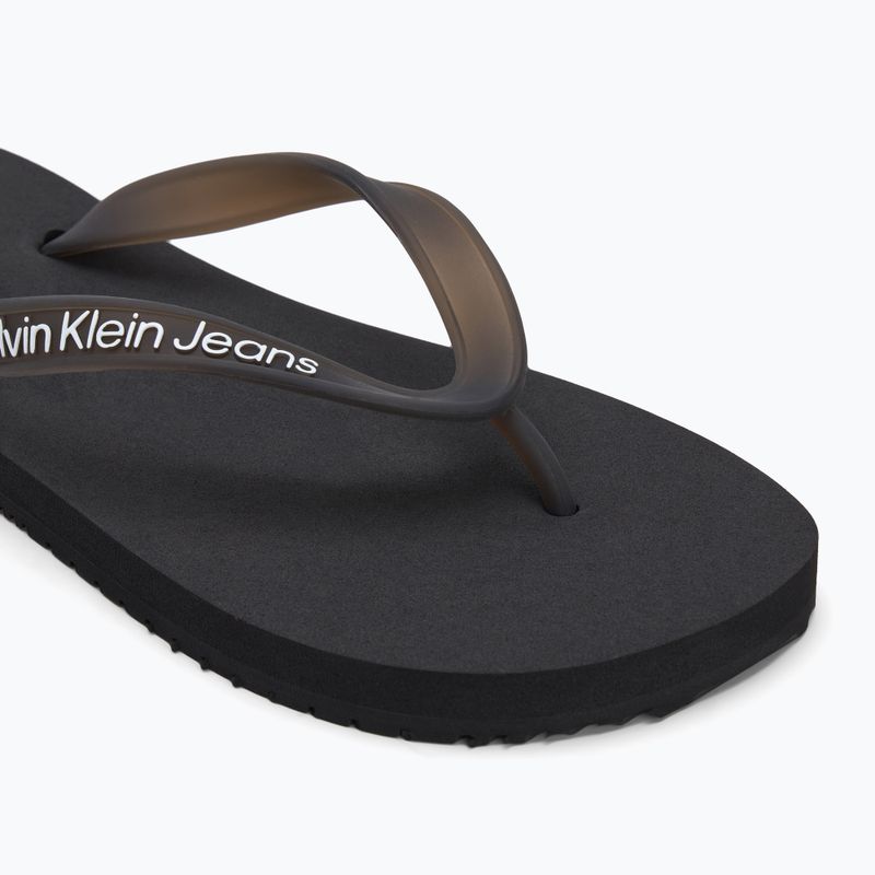 Moteriškos šlepetės per pirštą Calvin Klein YW0YW01829 Beach Sandal Transparent Tpu black 7