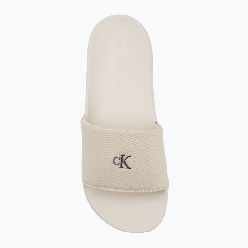 Moteriškos šlepetės Calvin Klein YW0YW01713 Slide Monogram Hardware turtle dove 5