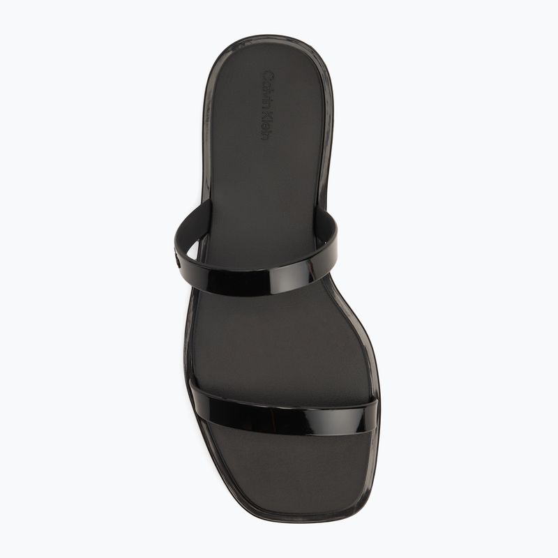 Moteriškos šlepetės Calvin Klein HW0HW02417 Double Bar Slide - Jelly black 5