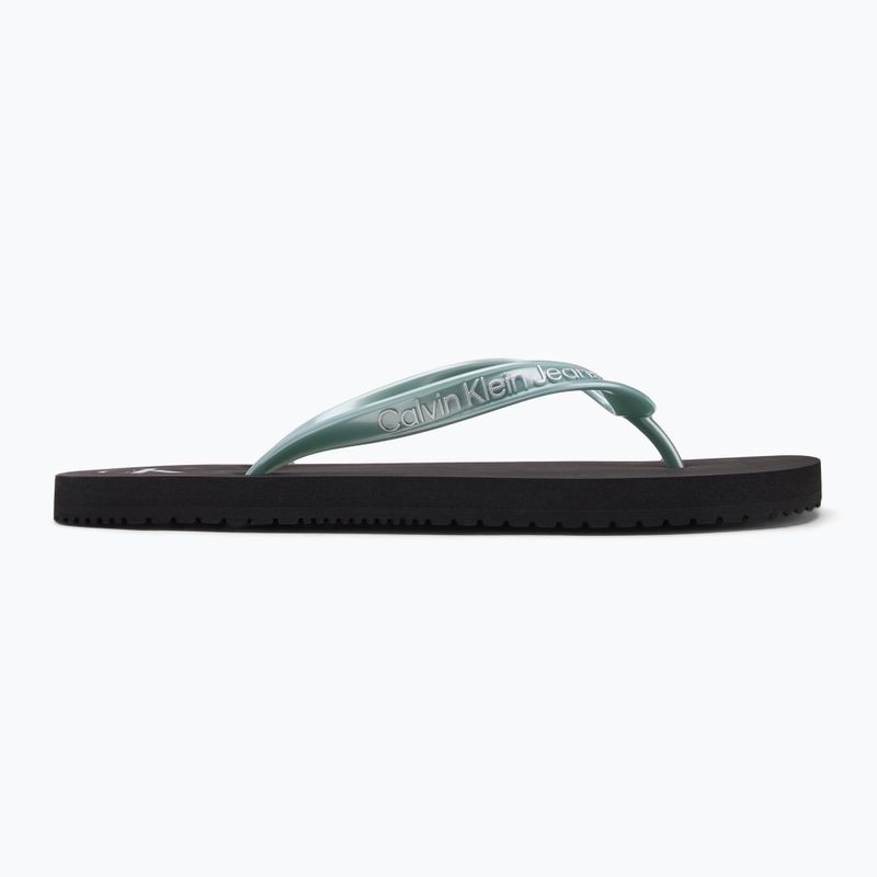 Moteriškos šlepetės per pirštą Calvin Klein YW0YW01719 Beach Sandal Monologo Tpu black/cloud blue 2