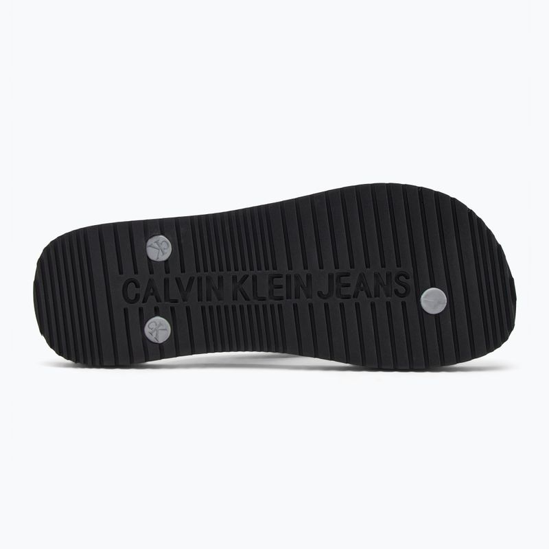 Moteriškos šlepetės per pirštą Calvin Klein YW0YW01719 Beach Sandal Monologo Tpu black/silver 4