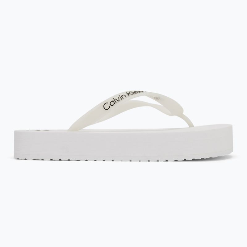 Moteriškos šlepetės per pirštą Calvin Klein YW0YW01830 Beach Sandal Flatform Tpu bright white/black 2