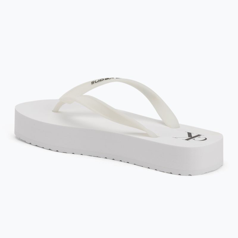 Moteriškos šlepetės per pirštą Calvin Klein YW0YW01830 Beach Sandal Flatform Tpu bright white/black 3