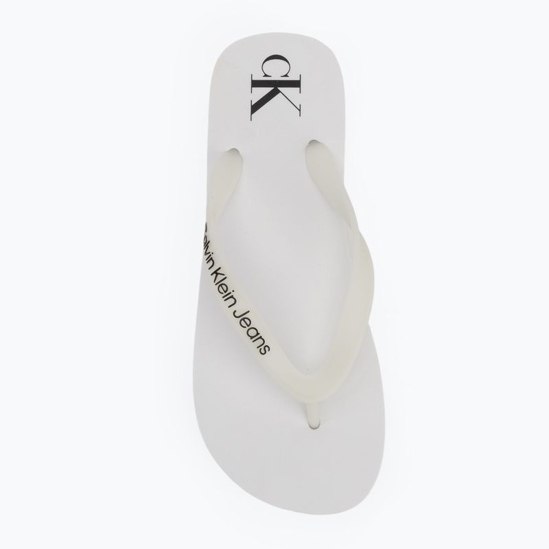 Moteriškos šlepetės per pirštą Calvin Klein YW0YW01830 Beach Sandal Flatform Tpu bright white/black 5